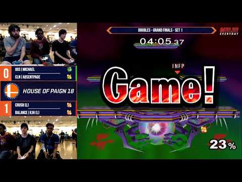 House of Paign 18 - Michael & AbsentPage vs. Crush  & KJH  - SSBM - Doubles - Grand Finals