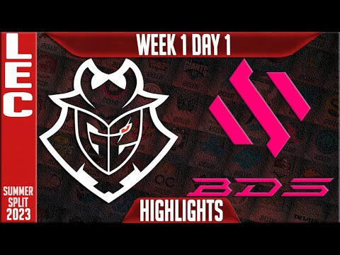 G2 vs BDS Highlights | LEC Summer 2023 W1D1 | G2 Esports vs Team BDS
