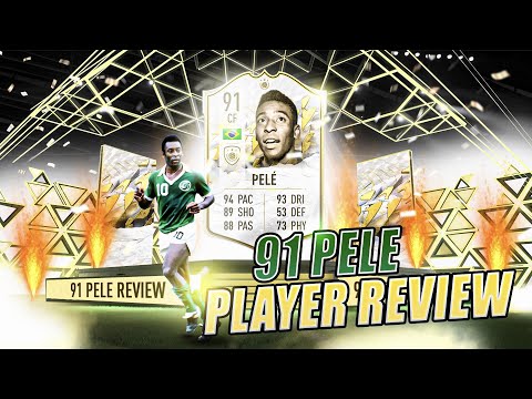 THE BEST STRIKER IN FIFA 22? 91 PELE PLAYER REVIEW - BABY PELE 91 FUT 22 GAMEPLAY