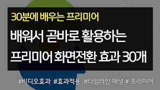 #18 배워서 곧바로 활용하는 프리미어 화면전환 효과 30개