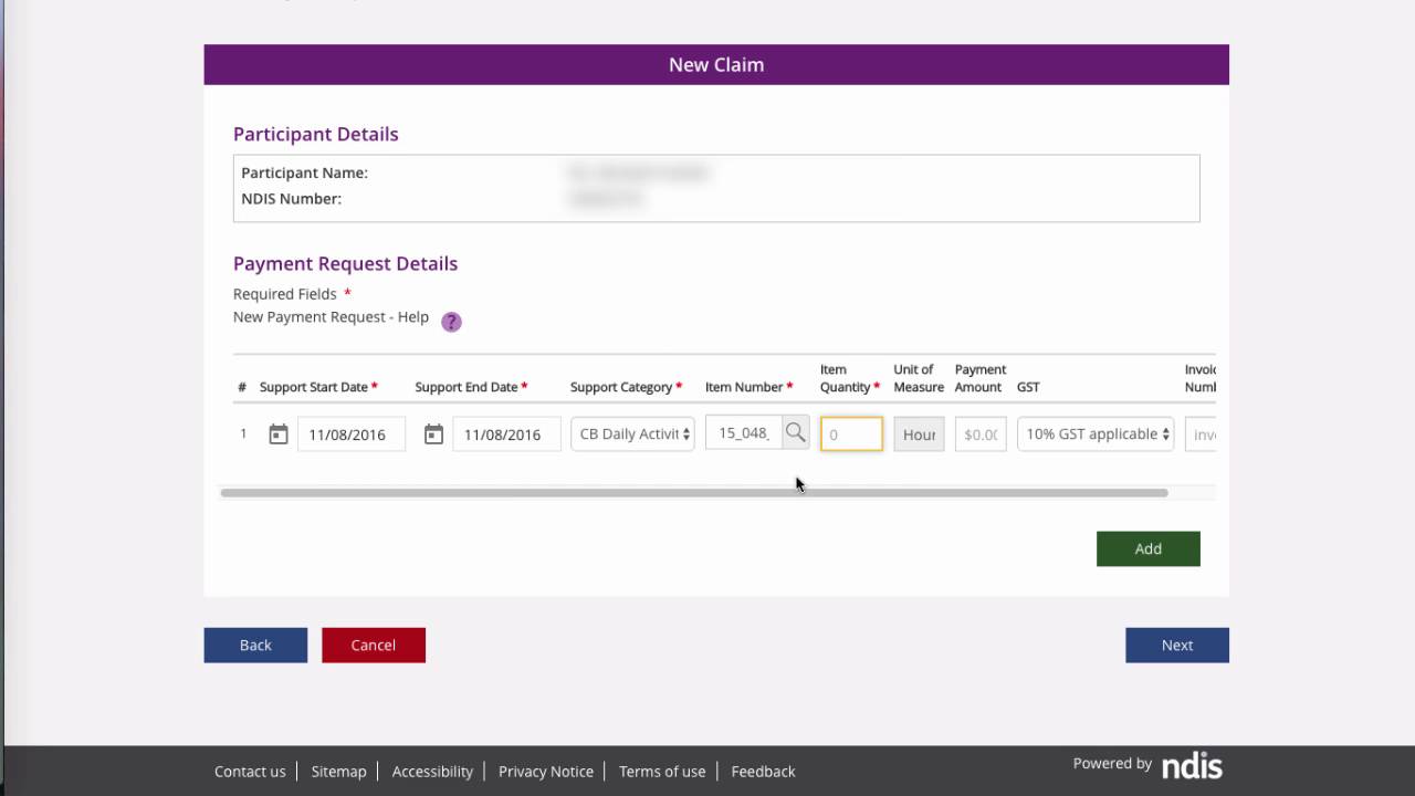 Payment Requests in My Place Provider Portal 