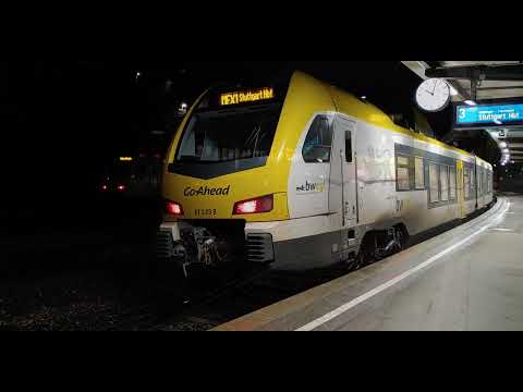 Bahnhof Geislingen bei Nacht 12/2021