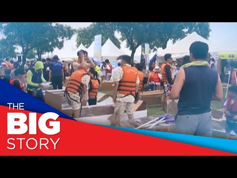 South Korea holds 50-meter race for paper boats