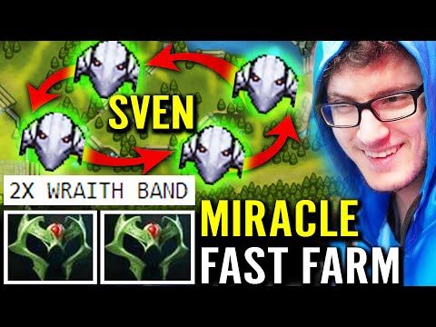MIRACLE WTF Sven WRAITH BAND for Jungle Farm!!? Nice Item Fast Farming Guide Dota 2 Pro Gameplay