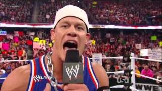 John Cena rap (The Rock vs. John Cena rap battle) - WWE Raw 03/12/12