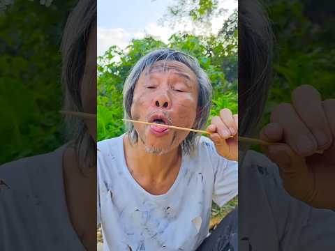 Kind Grandpa Eats Candy Skewers and the Funny Ending #shorts#3659