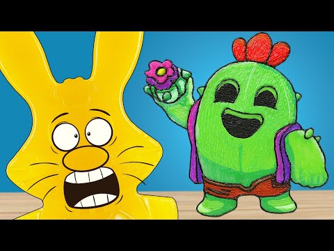 СПАЙК ИЗ БРАВЛ СТАРС И ЖЕЛЕЙНЫЙ ЗАЯЦ ХАРИТОН BRAWL STARS