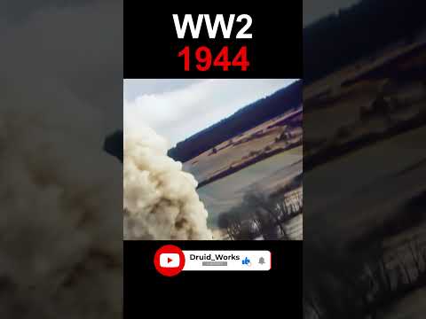 WW2, 1944: P-51 Mustangs Strafe a German Train | AI Enhanced, 60fps, Colorized, Sound Design