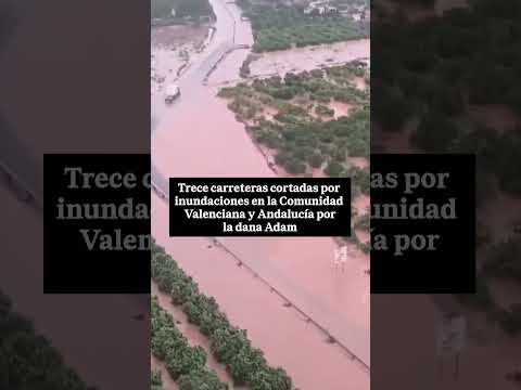 🌧️ 13 carreteras cortadas por lluvias torrenciales en España