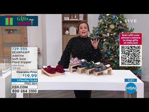 BEARPAW Adeline Soft Sole Plaid Slipper