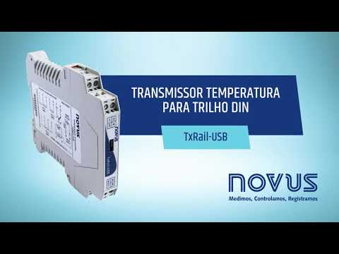 Video thumbnail of Transmissor Temperatura para Trilho DIN TXRAIL-USB 8806037306
