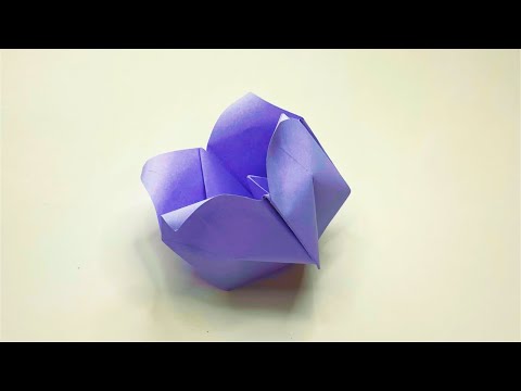Paper flower Campanula (bellflowers) - Easy Origami Tutorial ★★☆☆☆