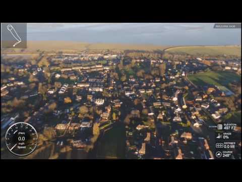 Beebop 2 flight in Bagillt with data overlay