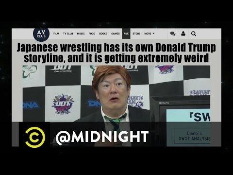 Donald Trump Takes Over Japanese Wrestling - @midnight with Chris Hardwick