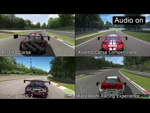 Assetto Corsa Competizione vs Assetto Corsa vs Project CARS 2 vs RaceRoom (Nissan GT-R GT3)