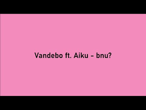 Vandebo ft. Aiku - bnu? (Lyrics Audio)