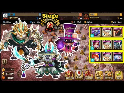 TOP G3 SIEGE VS Af:Legends And GodsArmy (Summoners War)