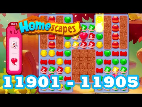 Homescapes Level 11901 - 11905 HD 3 - match puzzle Gameplay | android | IOS | 11902 | 11903 | 11904