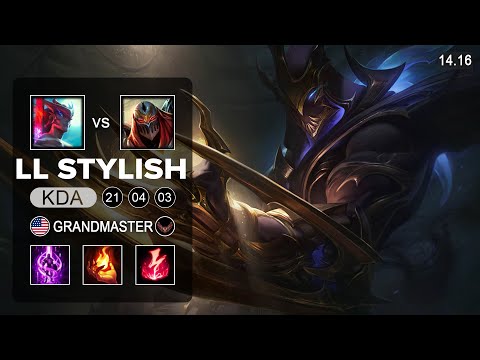 LL Stylish Zed vs Yone Mid - NA Grandmaster - Patch 14.16 Season 14