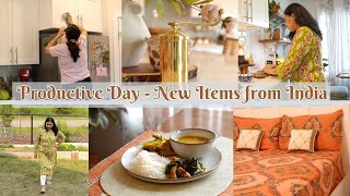 Productive Day in My Life – Veg Lunch Thali (Simple & Soulful) + New Indian Home Finds