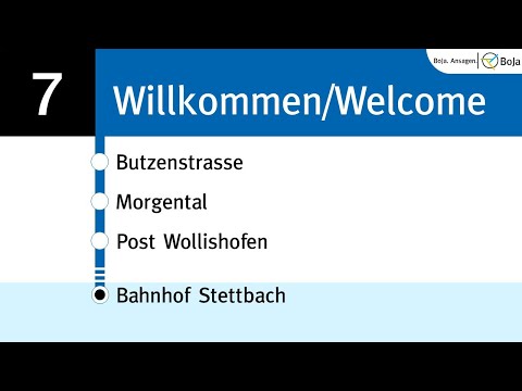 VBZ/ZVV Ansagen | 7 Wollishoferplatz - Bahnhof Stettbach | BoJa Ansagen