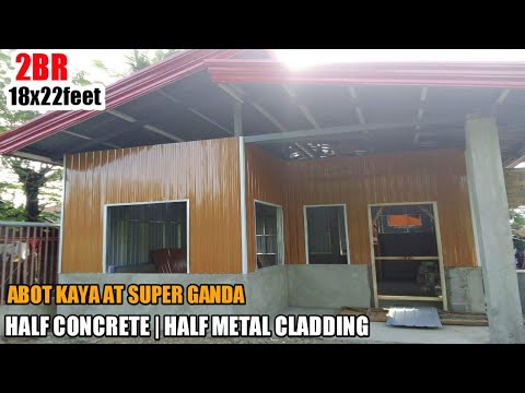 Low Cost Half Cladding House Design Idea | Cement & Steel Materials