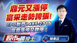 鼎元又漲停富采走勢誇張 ! CPO聯亞1485-2315富喬漲停又跌停 ! #鼎元 #富采 #群創 #聯亞 #富喬 (圖)