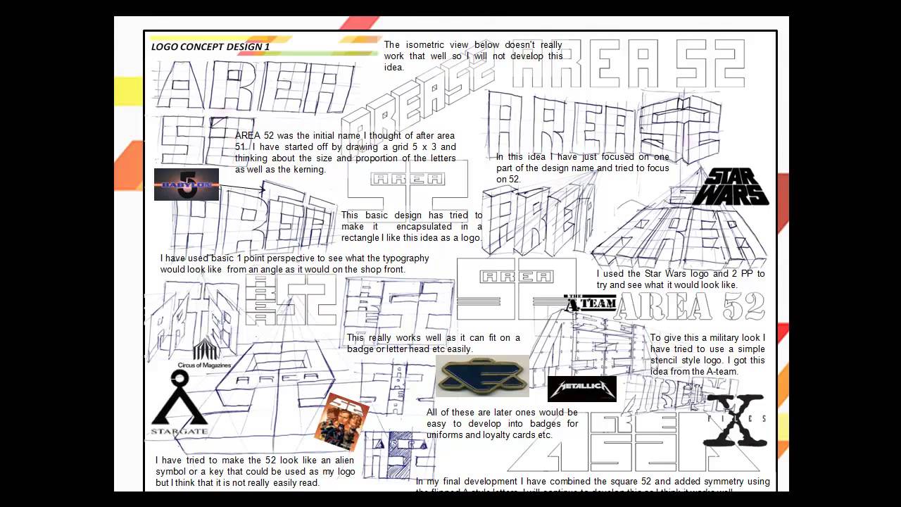 13) Developing a Logo design idea 1
