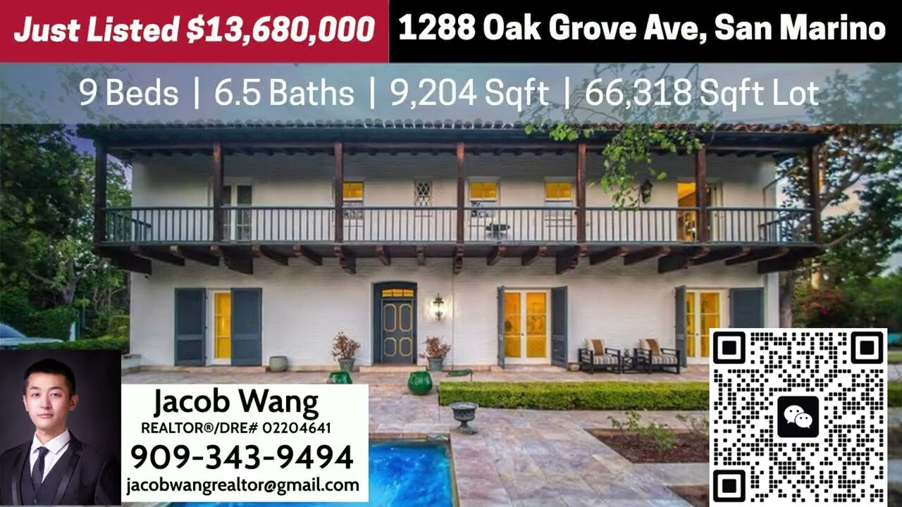 New Listing in San Marino by local realtor Jacob Wang | 1288 Oak Grove Ave, San Marino