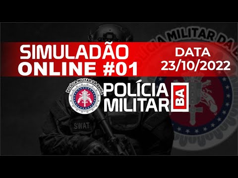 Concurso Polícia Militar da Bahia 2022 Simulado PMBA  Online #01 Questões FCC