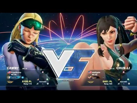 mattypie ( Chun-li ) VS ErgoNoxcy ( Cammy ) HD 1080p - Street Fighter 5