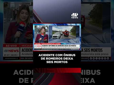 Acidente com ônibus de romeiros deixa seis mortos #shorts