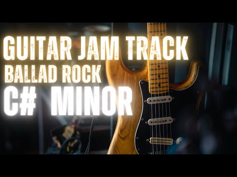 Guitar Backing Track | Ballad Rock | C# minor | Tempo 156 bpm