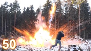 Взрываем 50 самых мощных петард России !