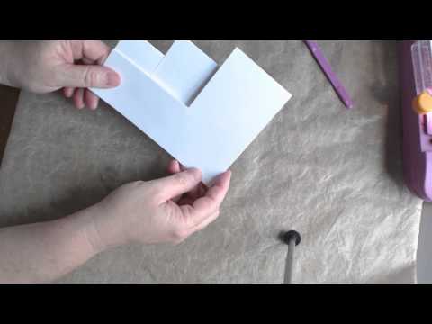 Triple step card with mix media houses