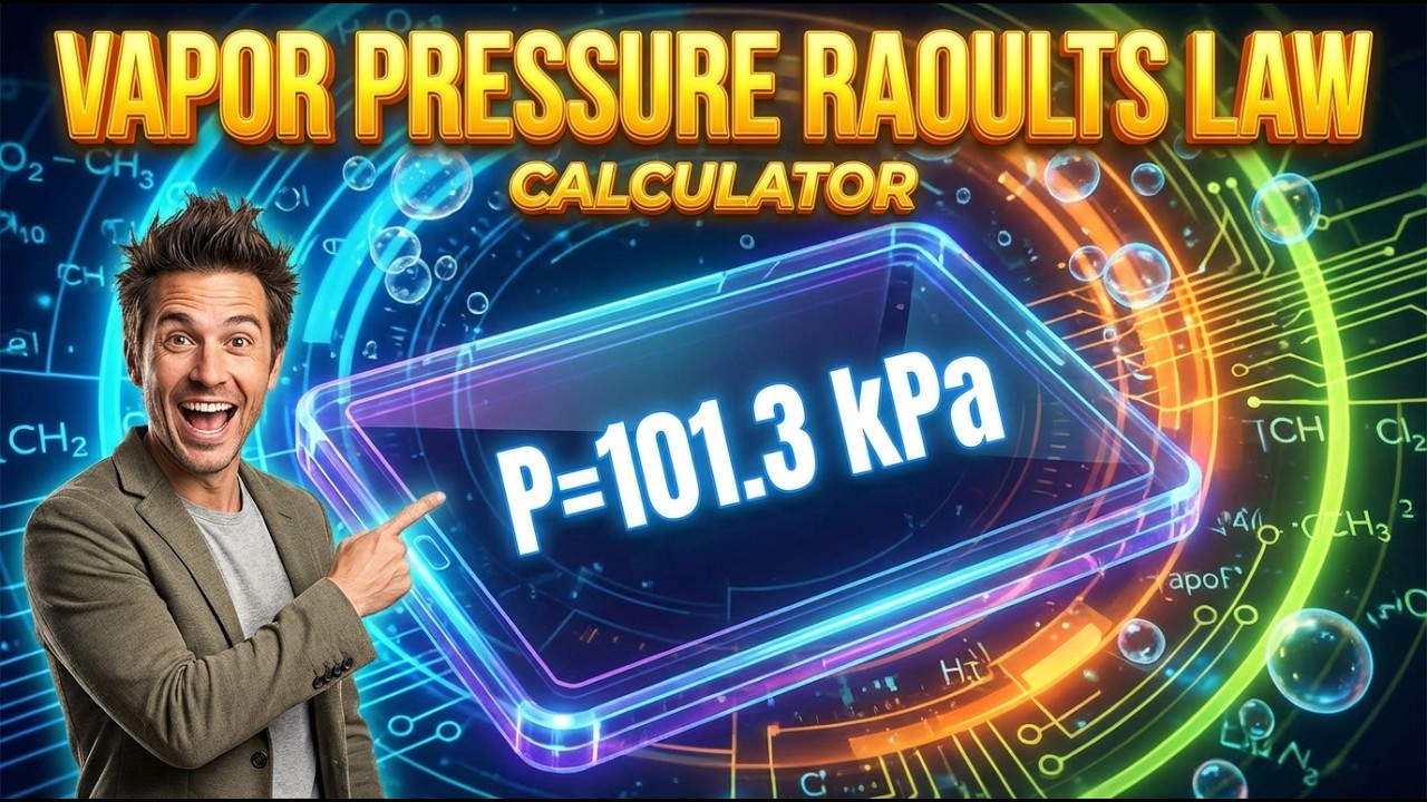 Vapor Pressure Raoults Law Interactive Calculator