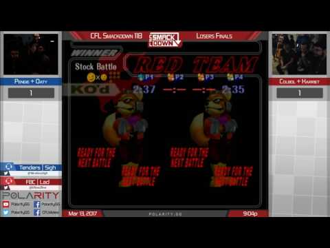 CFL Smackdown 118 Melee - Pengie + Oaty vs Colbol + Harriet - Doubles Losers Finals