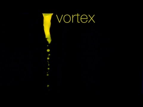Fluorescent vortex in magnetic stirrer