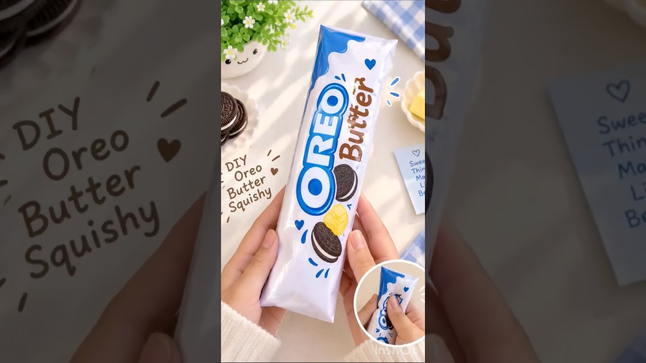 Wait… Is This Really Oreo Butter?! 😳🍪💙|Butter squishy@ItsmeHanaa_h#diy#Shorts