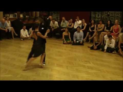  Lucas Molina  and  Judit Somos  are  dancing  at  El Sabor de Hungría Tango Festival  in  2016