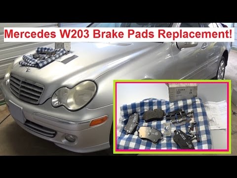 Mercedes W203 Front Brake Pads Replacement C180 C200 C230 C240 C270 C320