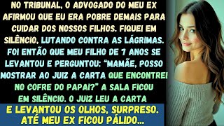Meu ex tentou tirar a guarda dos meus filhos no tribunal — até que meu filho entregou a carta que...