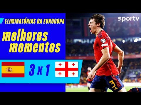 Gols e lances de Espanha x Geórgia
