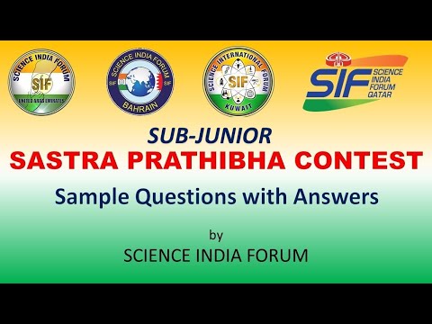 SIF Sastra Pratibha Contest Model Questions with Answers | Previous Year Questions | Sub Juniors