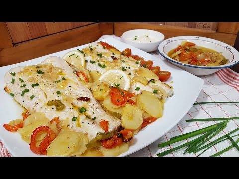 Merluza al horno con patatas, receta fácil y deliciosa