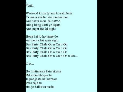 Party chale on LYRICS RACE 3