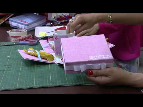 Mulher.com 29/09/2014 - Caixa Porta Xícara e Sache por Ana Paula Viegas - Parte 2