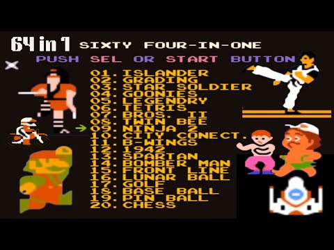 NES 64 in 1 Gameplay: 10 Classic Games Tested