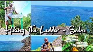 Drone Footage - Hiking The Ladder on Saba Island 2022 - Ladder Bay - Dutch Caribbean
