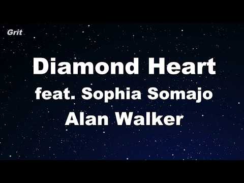 Diamond Heart feat. Sophia Somajo - Alan Walker Karaoke 【No Guide Melody】 Instrumental